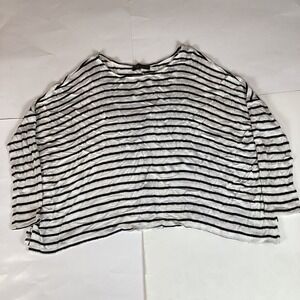 KLD Signature Womens T Shirt Top Sz S Small Long Sleeve Crew Neck Striped